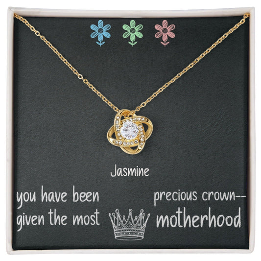 Infinite Motherhood Love Knot Necklace